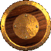 Gold Round Shield